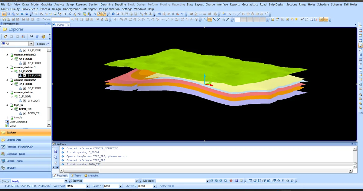Stratigraphic model inspection