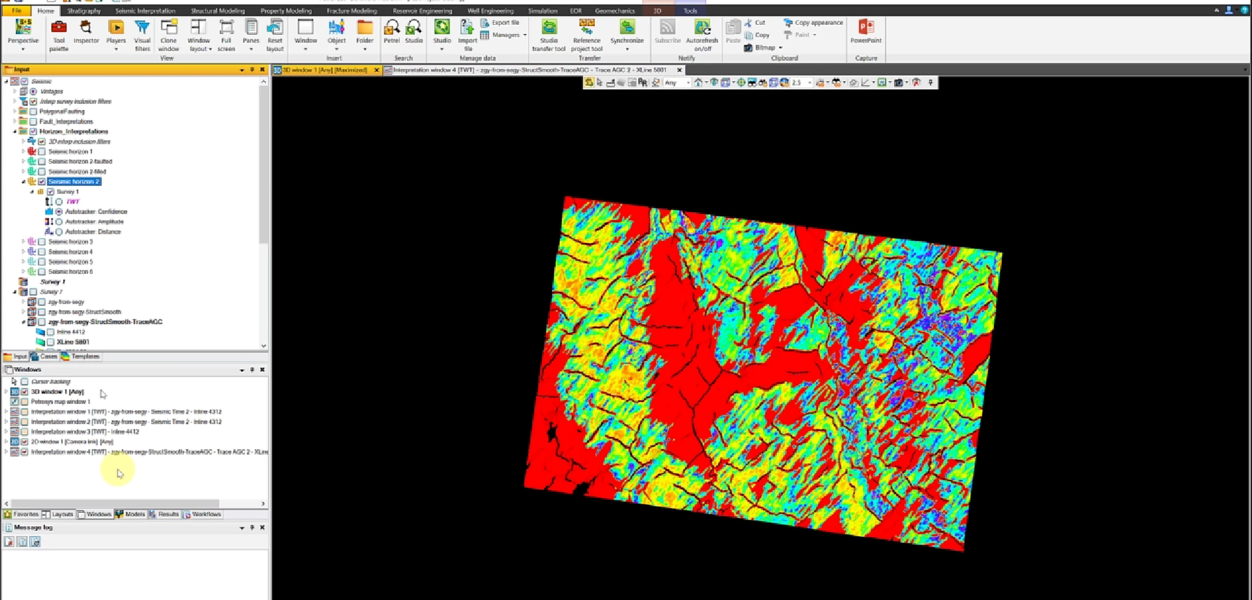Categorical surface-attribute display