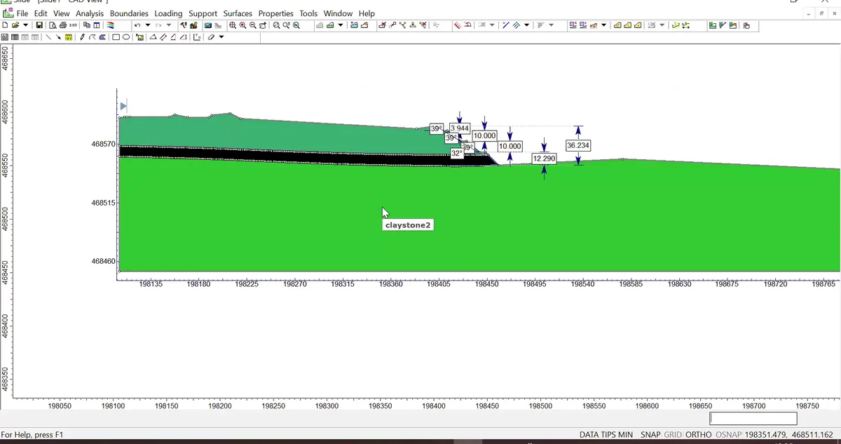 Building the stratigraphic slope section